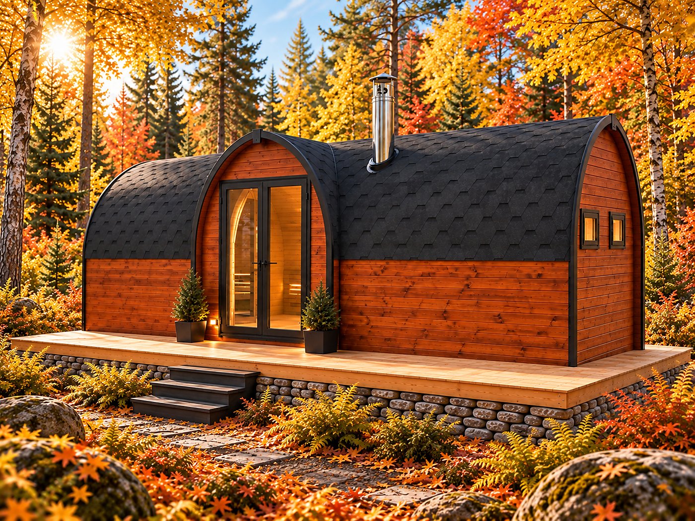 Viking-Sauna 7 m — sauna beczka 7,1 m